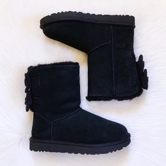 UGG Bailey Corduroy Bow Boots In Black - Picture 6 of 8